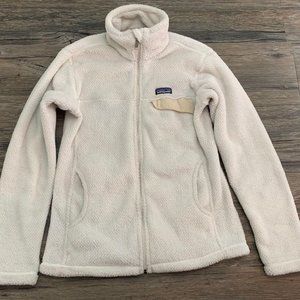 Cream Patagonia Fluffy Zip-up
